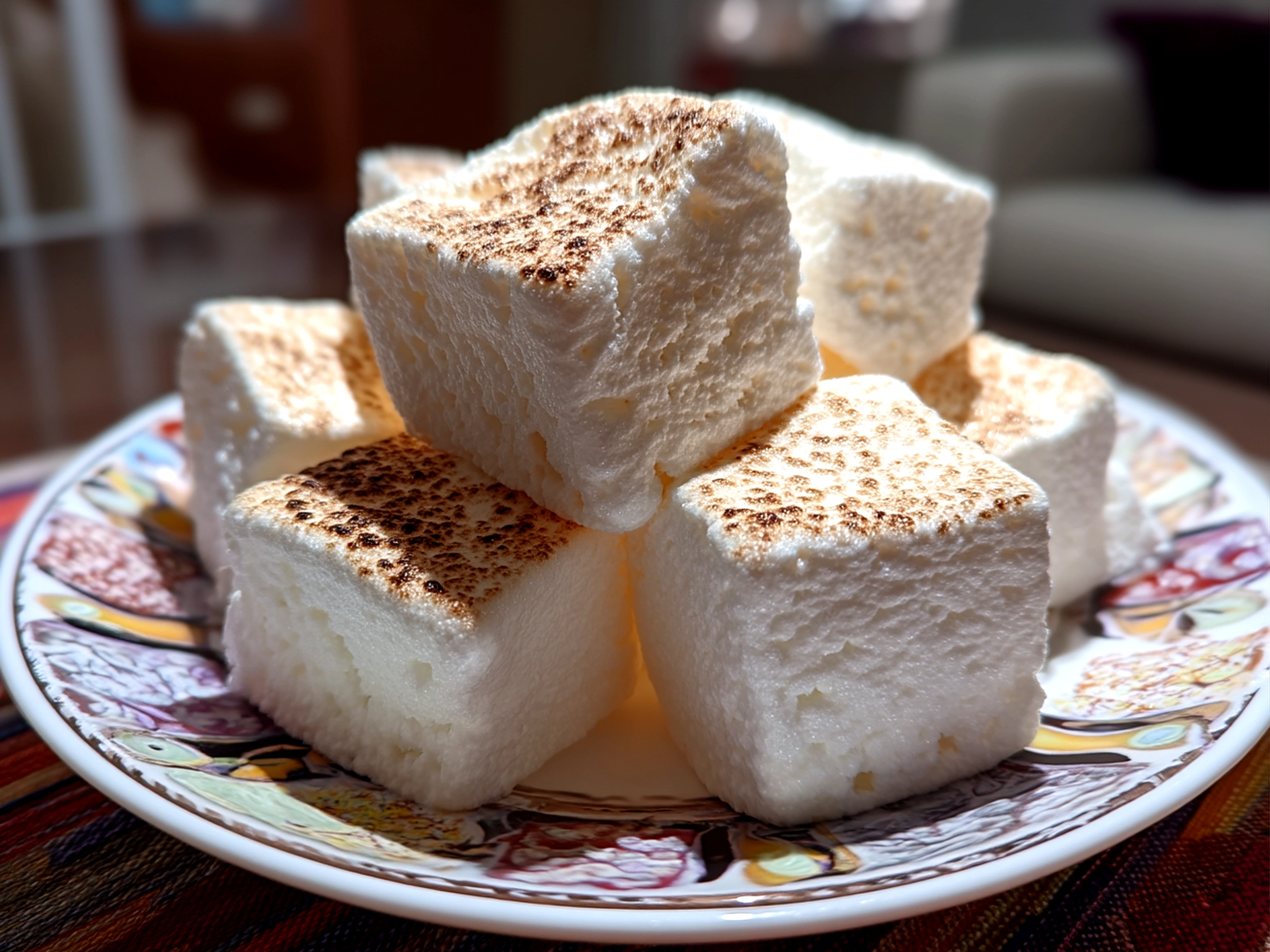 Finished Fluffy Marshmallows served as a dessert option