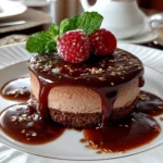 Freshly Prepared Chocolate Cream Delight Close-Up