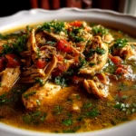 Home cook, taken with iPhone 14. Close-up slight angle of delicious Green Chicken Chili on white plate. Mouthwatering --ar 4:3 --style raw --s 240