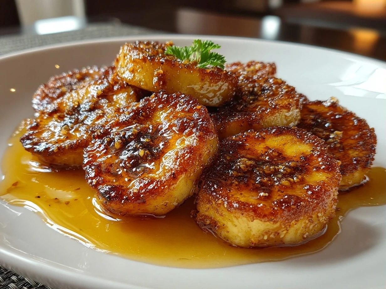 Homemade Caramelized Baked Banana Slices