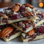 Homemade Chocolate Date Bark Close-Up