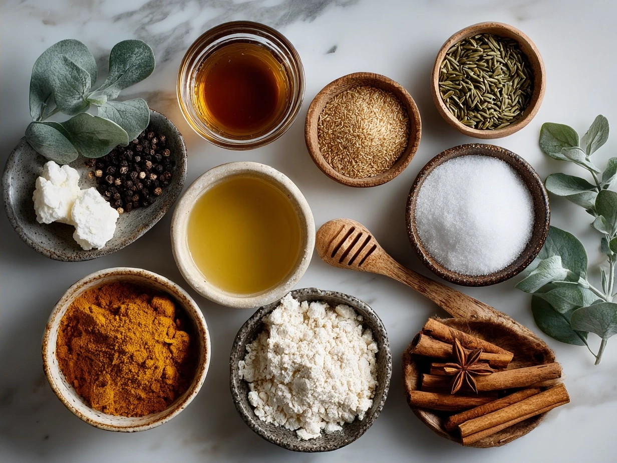Ingredients for Pumpkin Quesadillas including pumpkin puree, tortillas, cheese, onions, and spices
