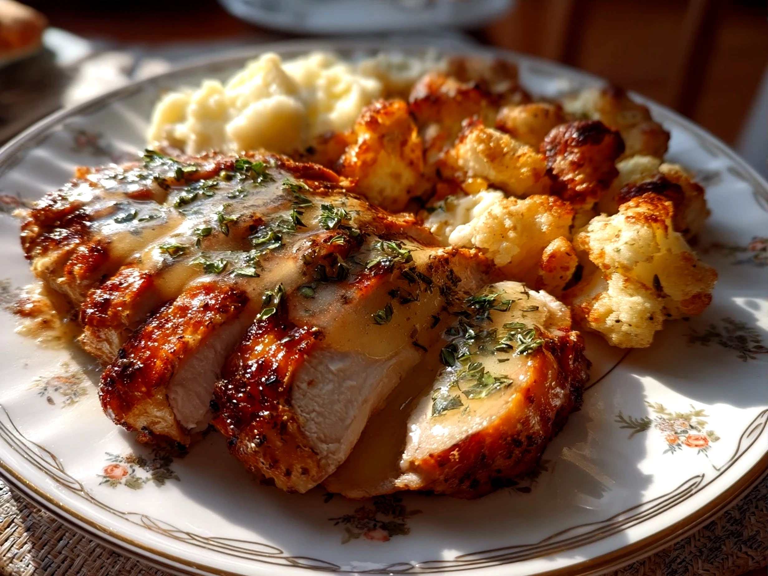 Perfectly cooked golden brown Roast Turkey