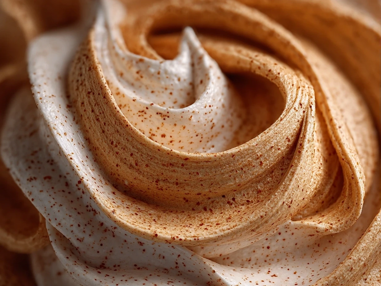 Close-up image of finished Pumpkin Fluff in a serving dish