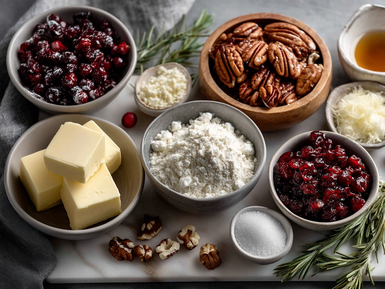 Ingredients for Sweet Cranberry Bliss Bars
