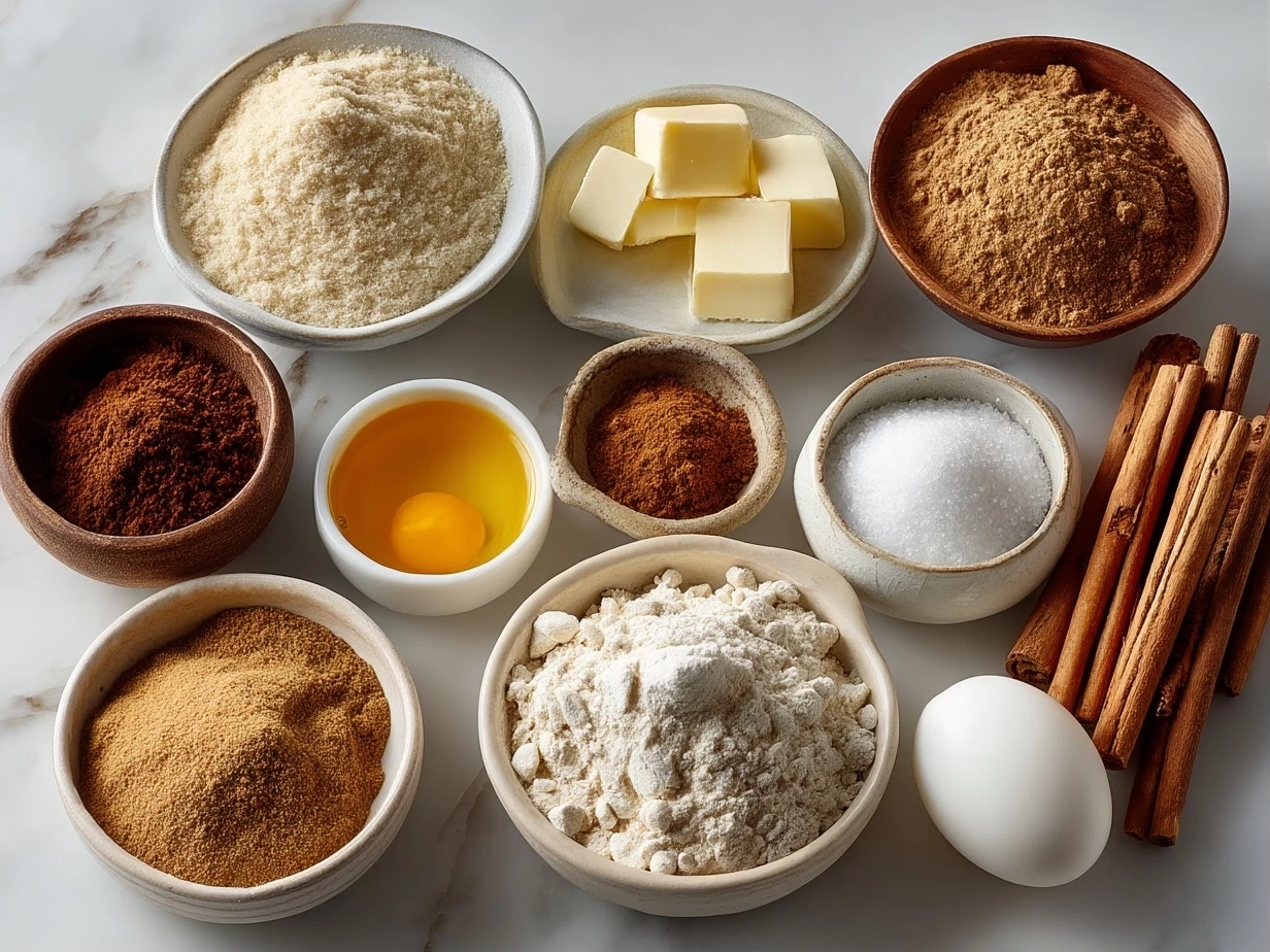 Top down view of raw ingredients for Cinnamon Tortilla Chips including tortillas, sugar, cinnamon, and butter