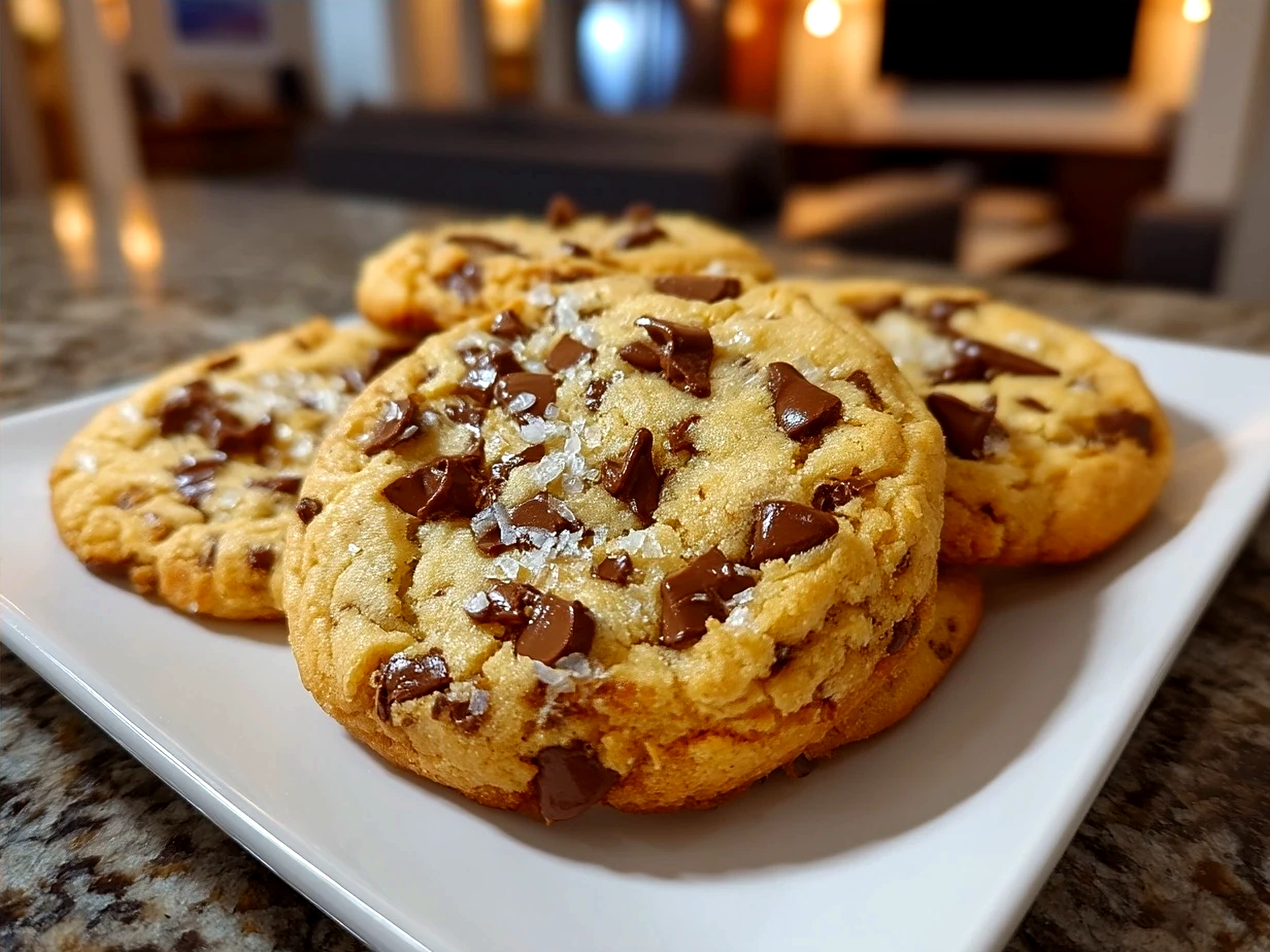 Served Chocolate Chip and Toffee Shortbread Cookies