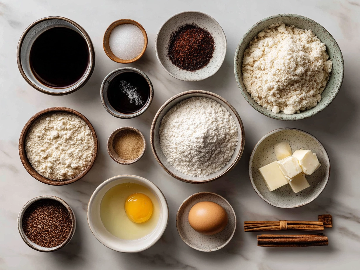 Ingredients for Cinnamon Sugar Bagels laid out on a kitchen counter