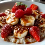 Comforting homemade Valentines Oatmeal Bowl