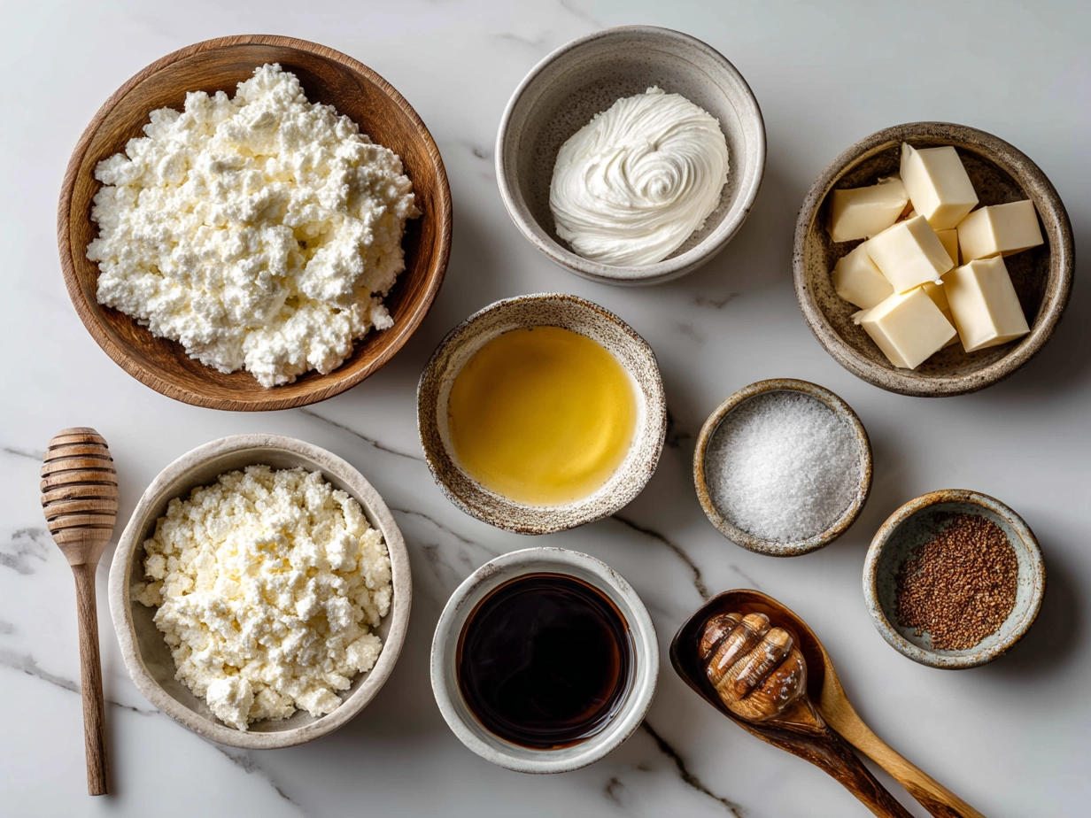 Ingredients for Cottage Cheese Wraps displayed on a kitchen countertop