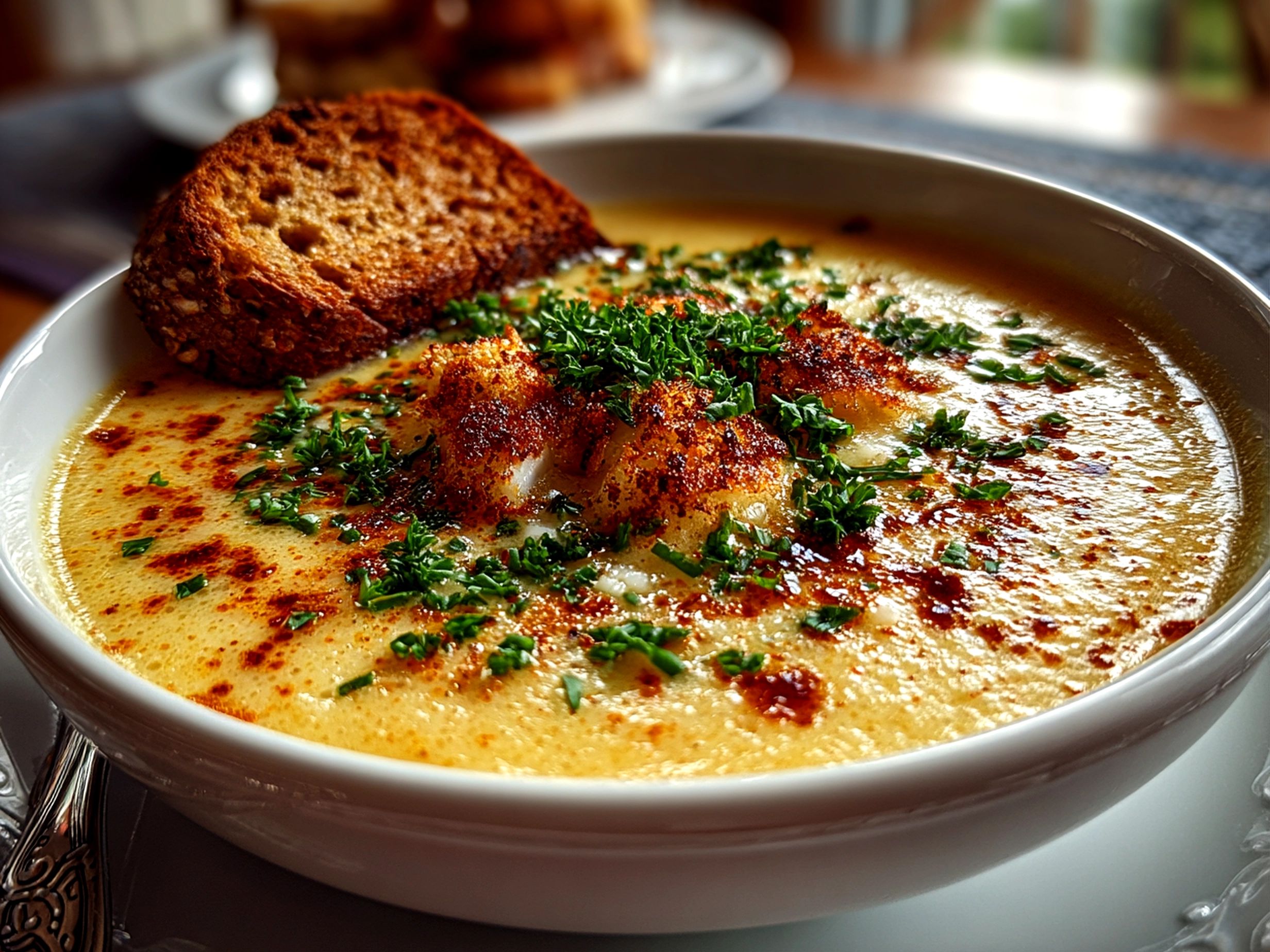 Delicious creamy homemade potato soup