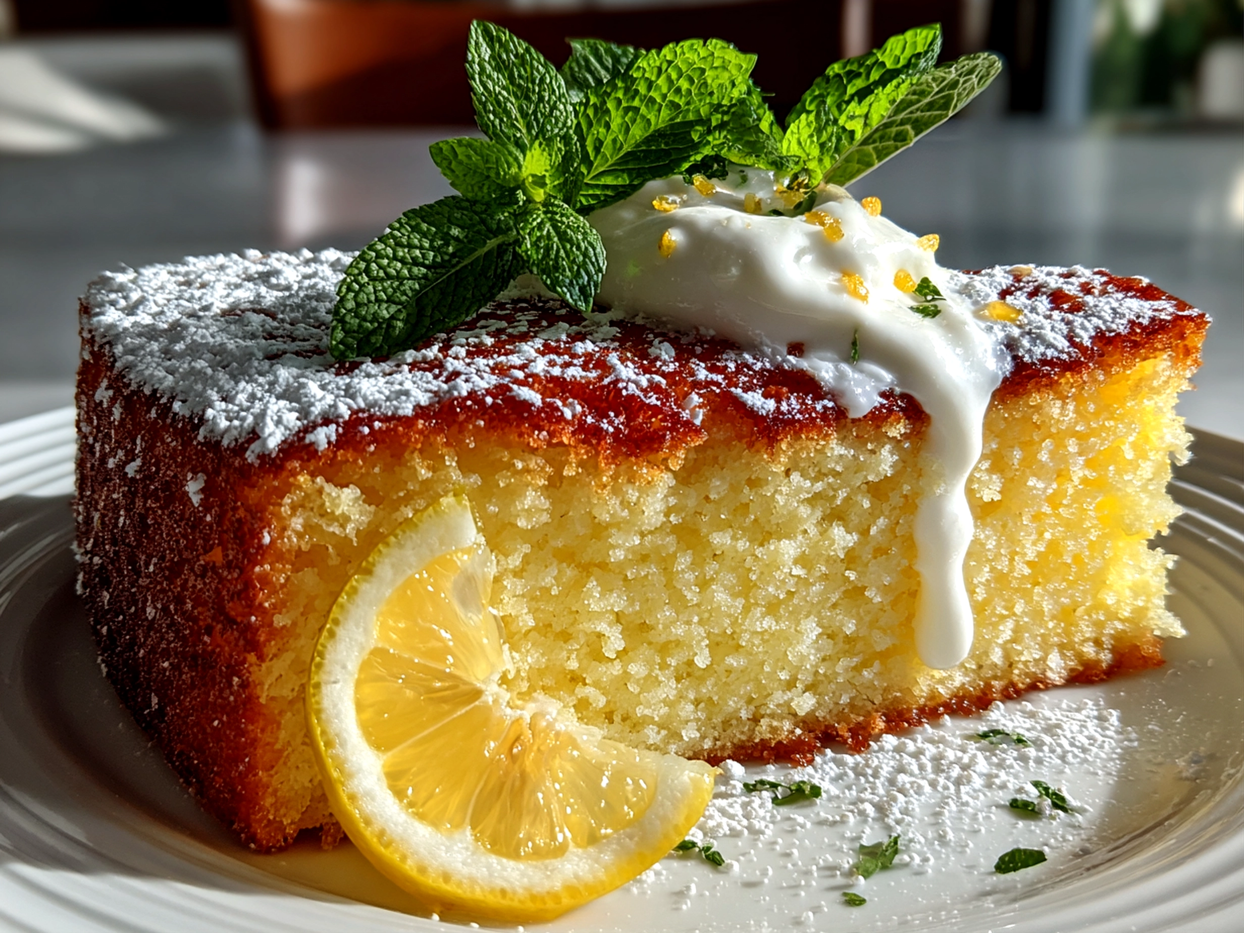 Delicious homemade limoncello mascarpone cake
