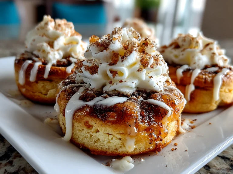 Freshly prepared Cinnamon Roll Cheesecake Cookies on white plate