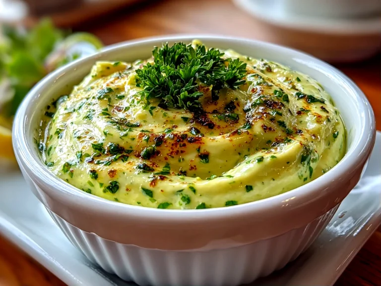 Freshly prepared creamy pesto aioli on clean counter