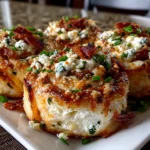 Freshly prepared Jalapeno Popper Pinwheels on a white plate