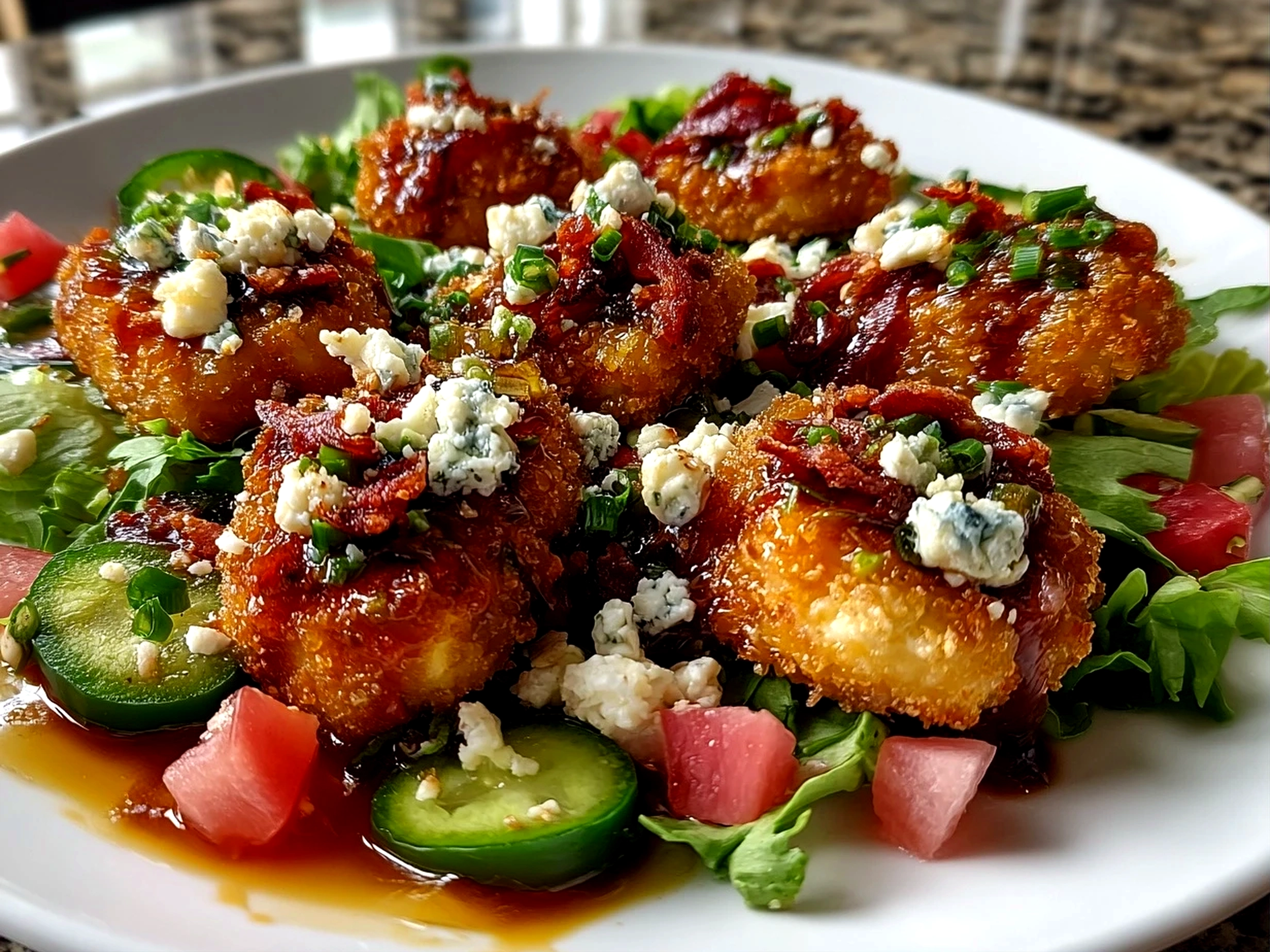 Freshly prepared Jalapeno Poppers Nourish Bowl close-up