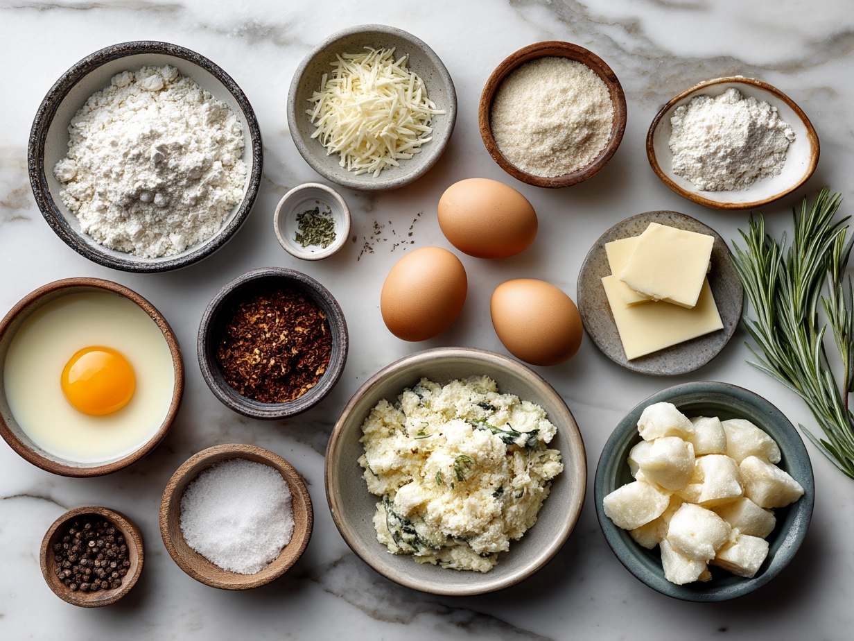 Ingredients for Loaded Potato Soup laid out on a kitchen table