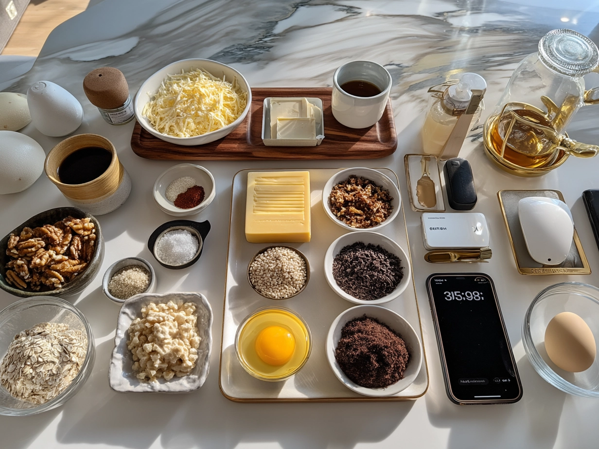 Ingredients for Ranch Taco Party Bowl laid out on a counter