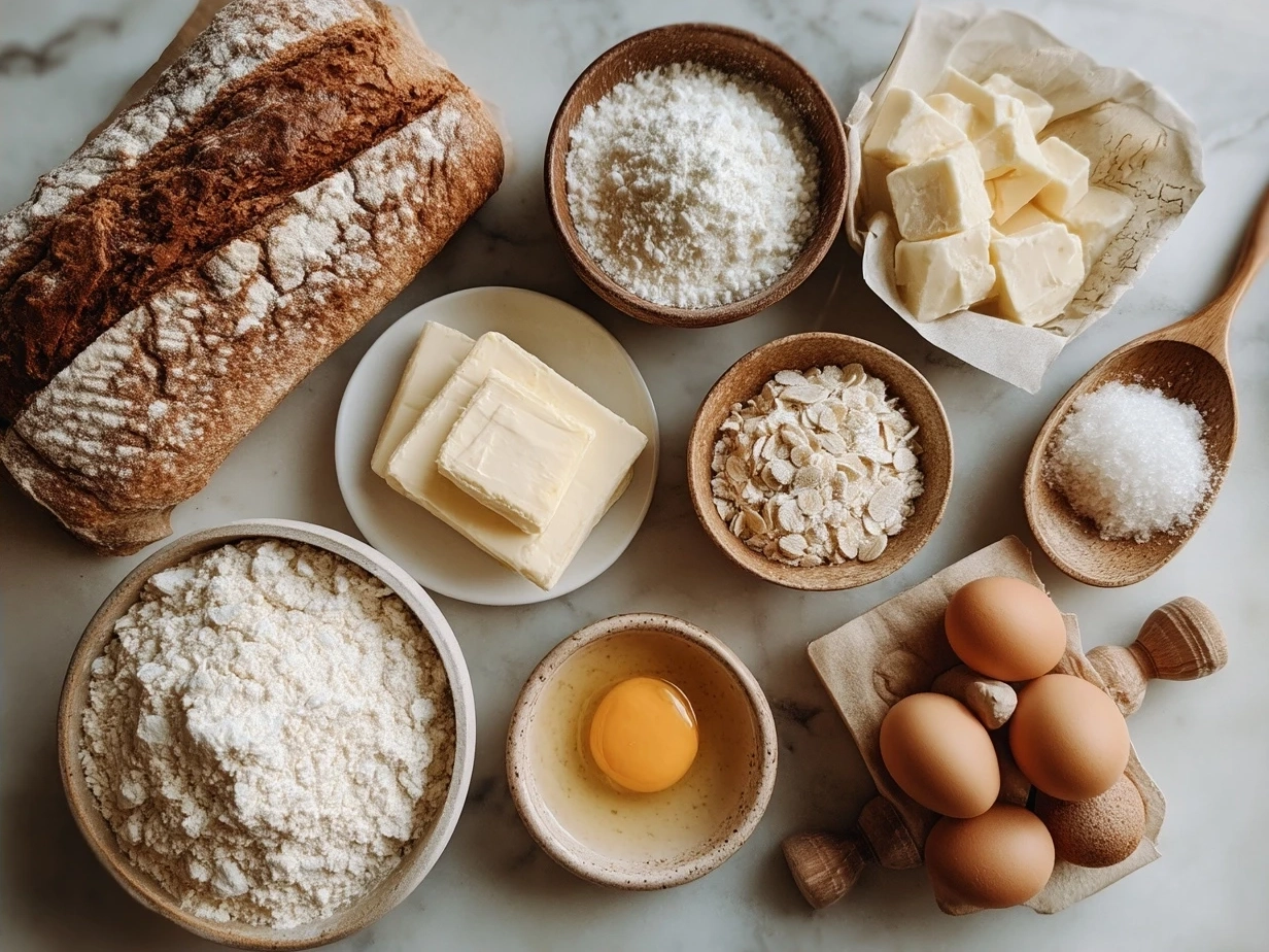 Ingredients for Valentines Cakes Nice Cream Bowl with bananas, strawberries, almond milk and red velvet cake crumbs
